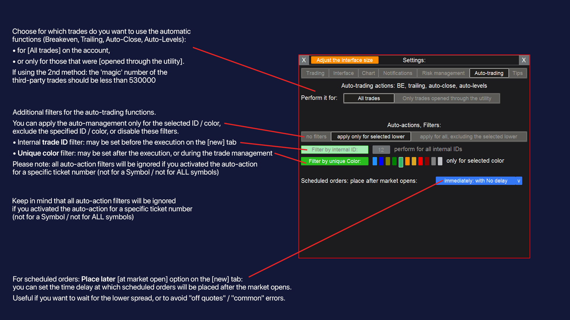MetaTrader Auto-Trading Systems: Comprehensive Automated Strategy Configuration, Algorithmic Trading Settings and Execution Parameters for MT4/MT5